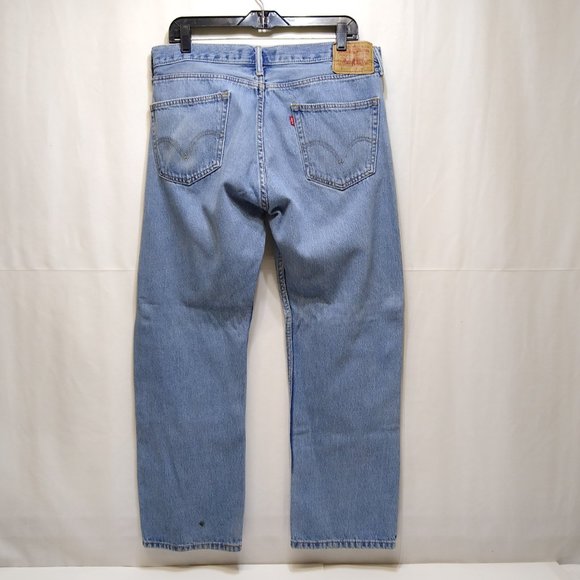 Levi's 505 Regular Fit 35x29 Men's Straight Leg Mid-Rise Jeans Red Tag Vintage - Picture 2 of 8